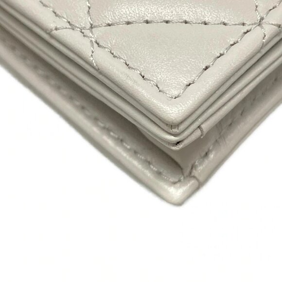 Auth CHANEL - AP4733 Gray Lambskin Card Case - Picture 5 of 10